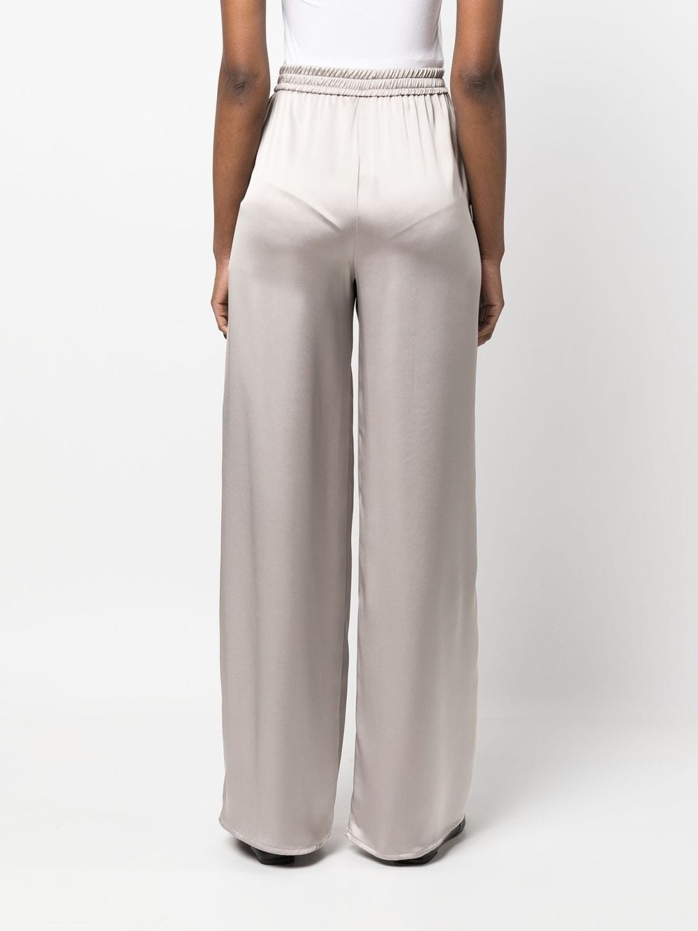 shiny high-waist palazzo pants - 4