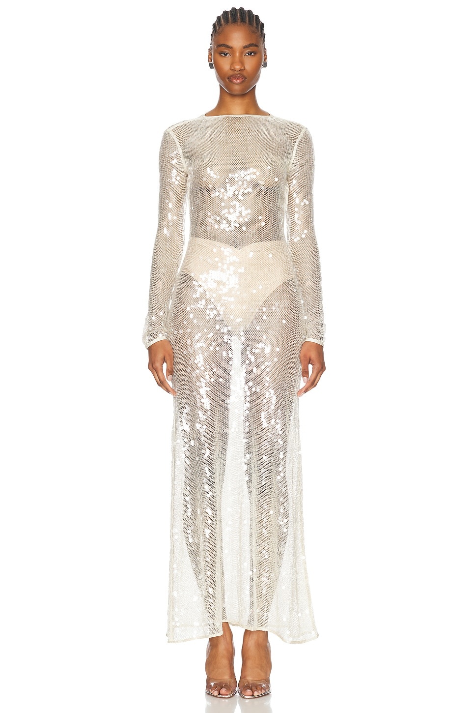 Sequin Open Back Gown - 2