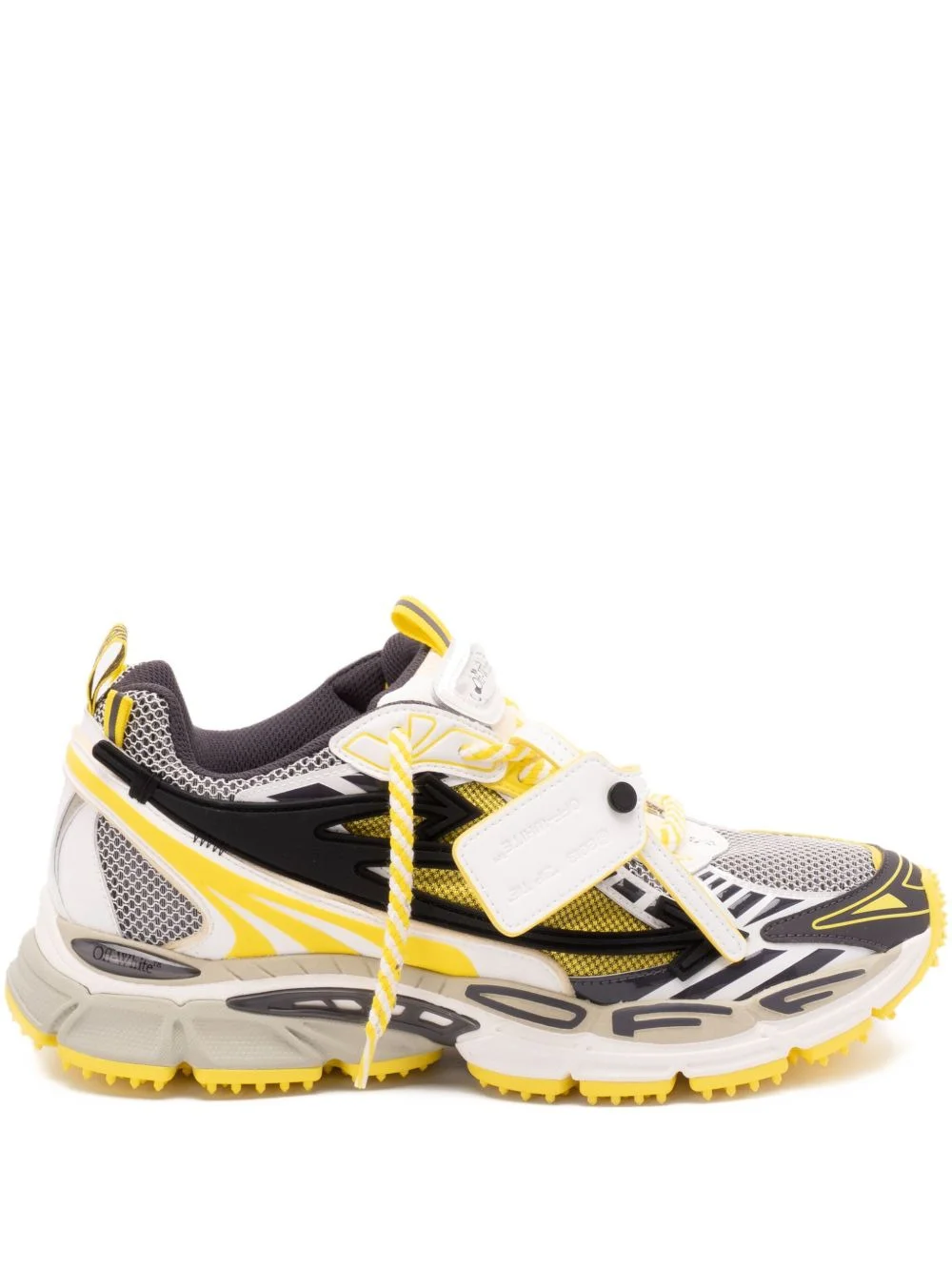textured-sole lace-up sneakers - 1