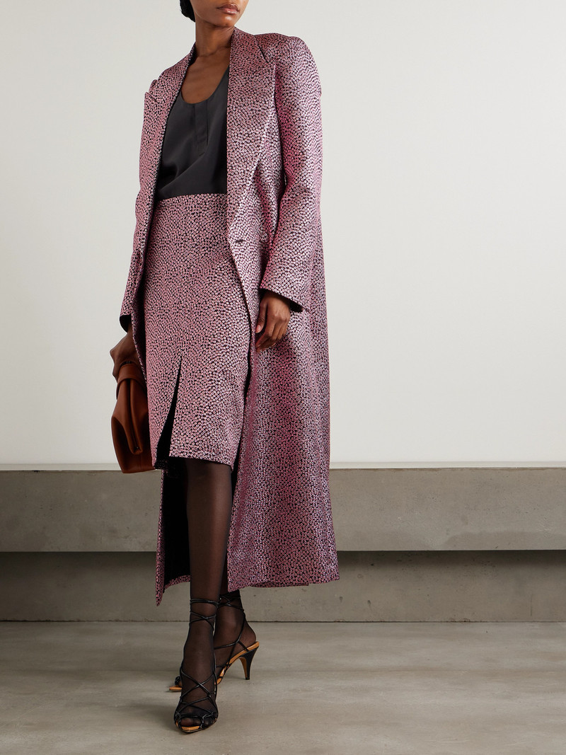 Dries Van Noten Metallic Jacquard-crepon Midi Skirt outlook