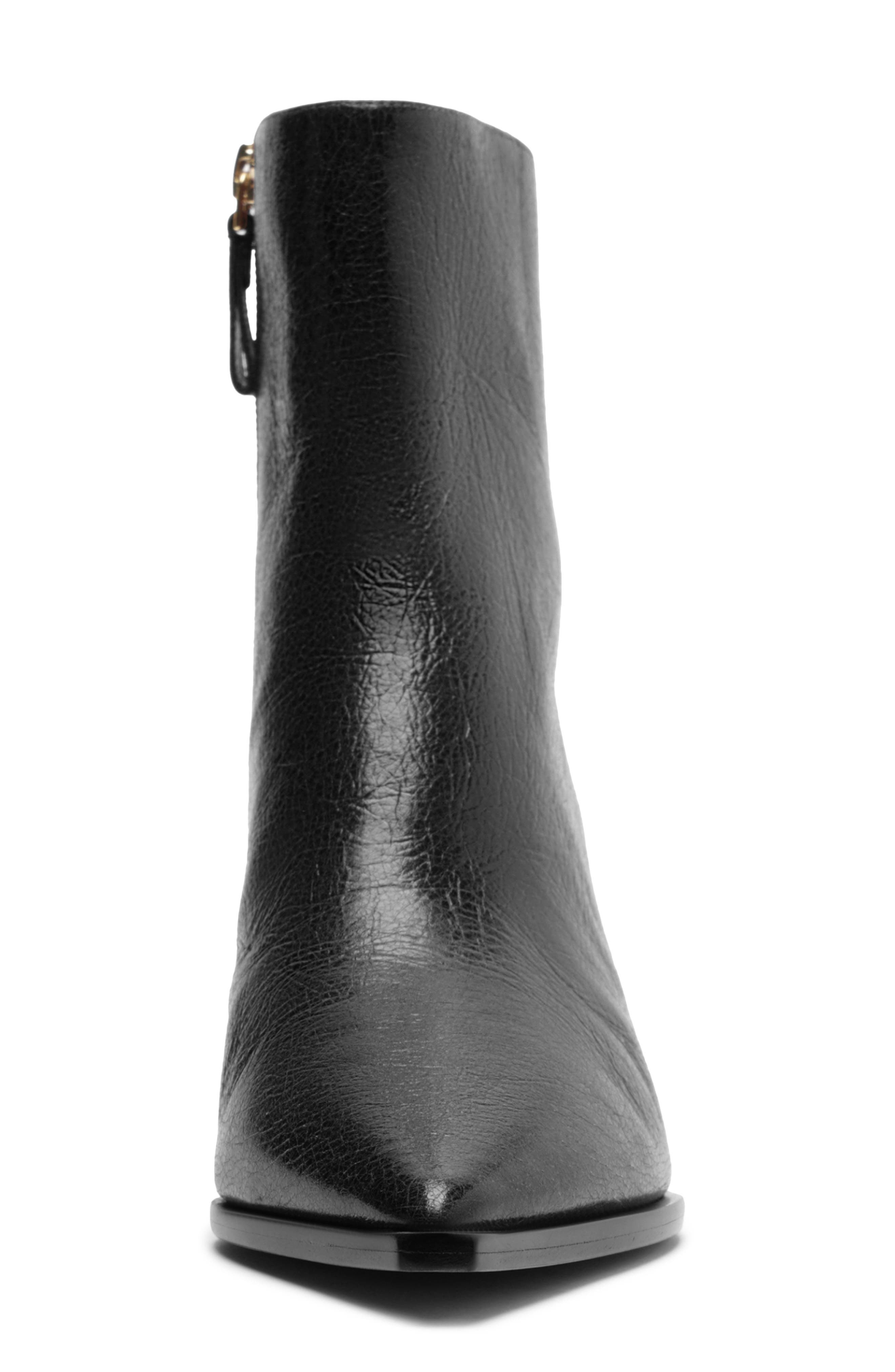 Alexandre Birman Myra Pointed Toe Kitten Heel Bootie in Black at Nordstrom - 4