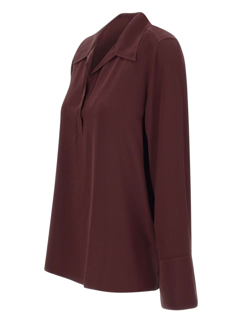 v-neck buttoned-cuff blouse - 3