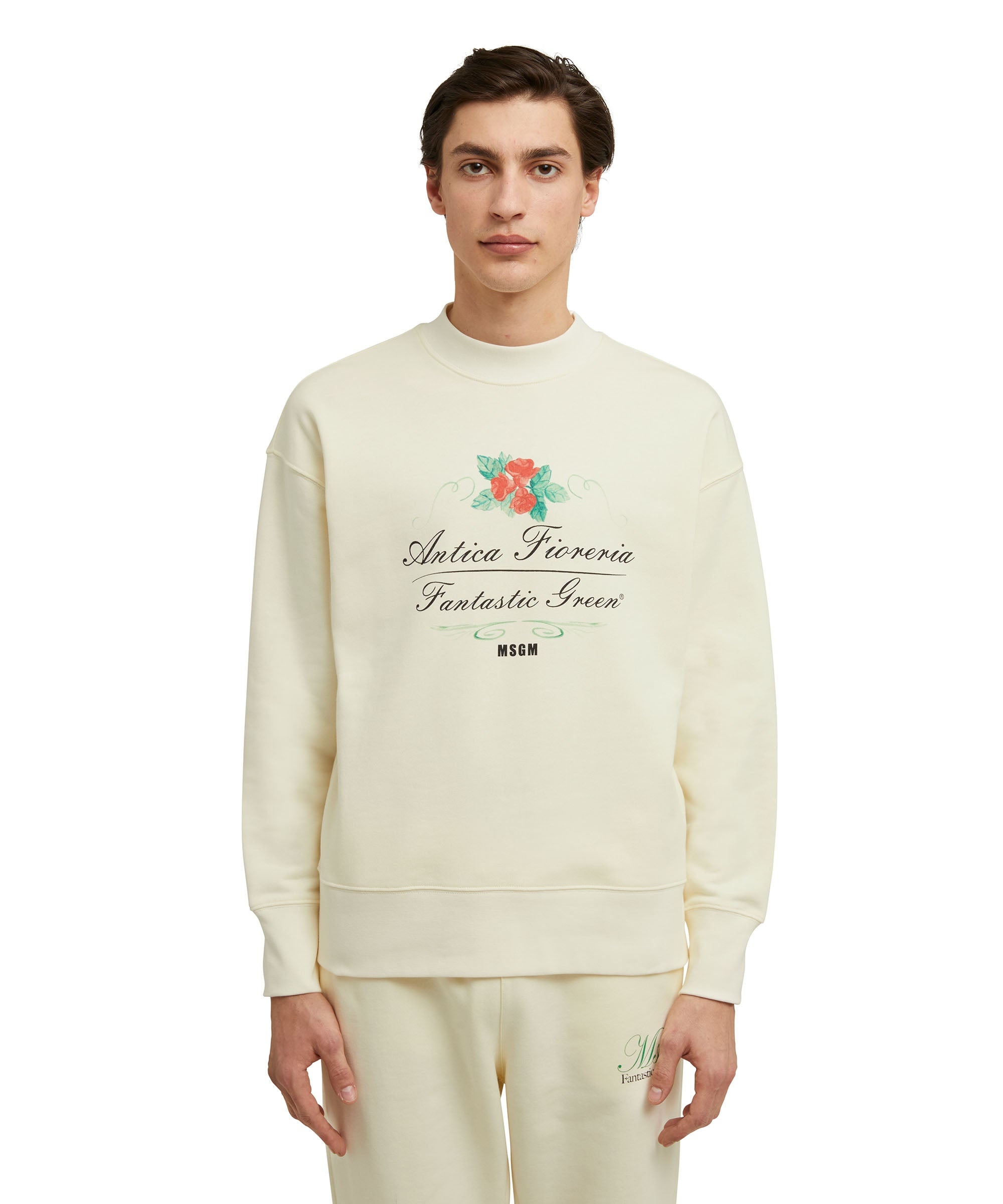 Organic cotton crewneck sweatshirt from the MSGM Fantastic Green Capsule - 2