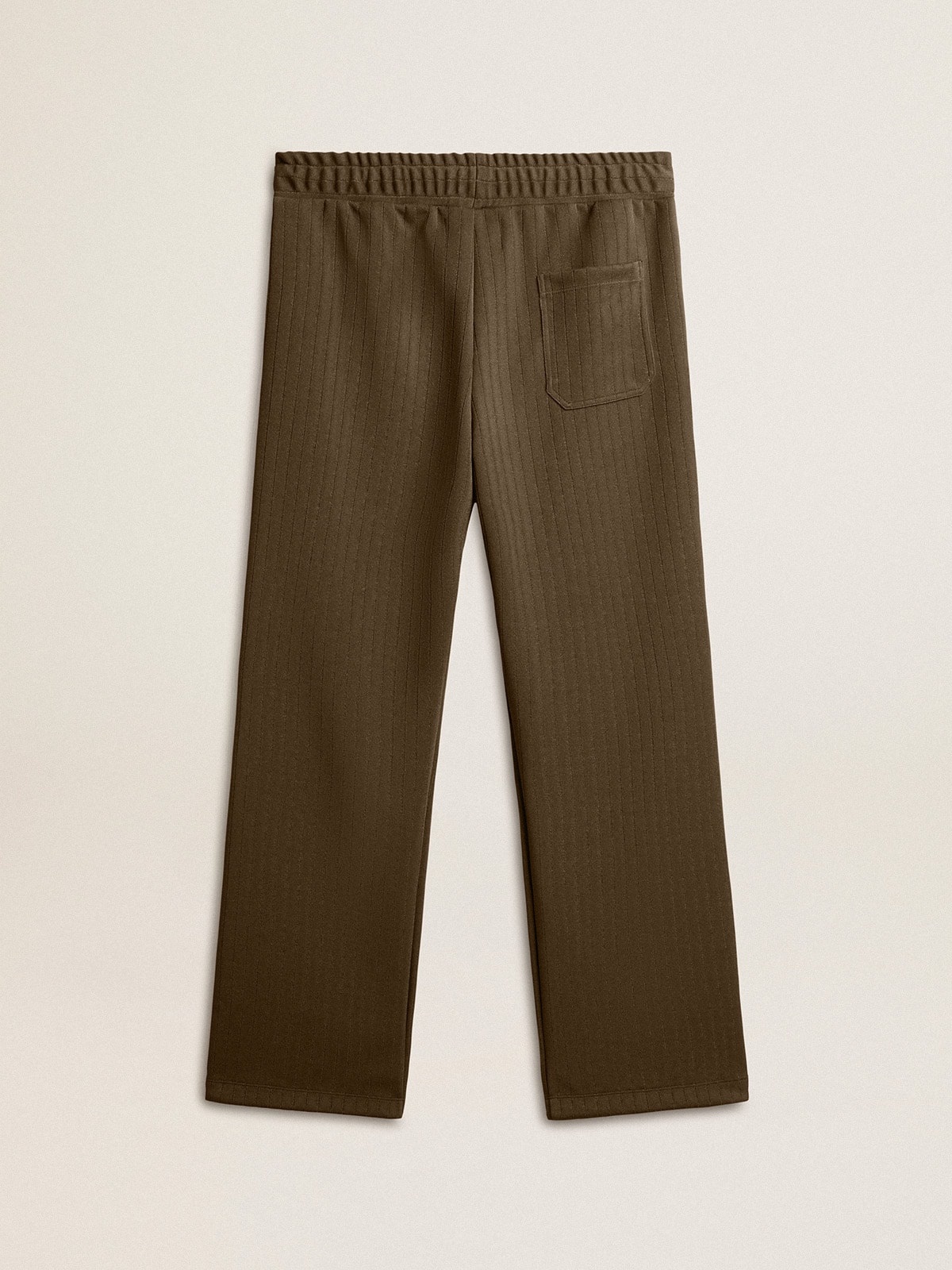 Men’s military green joggers with white logo - 5