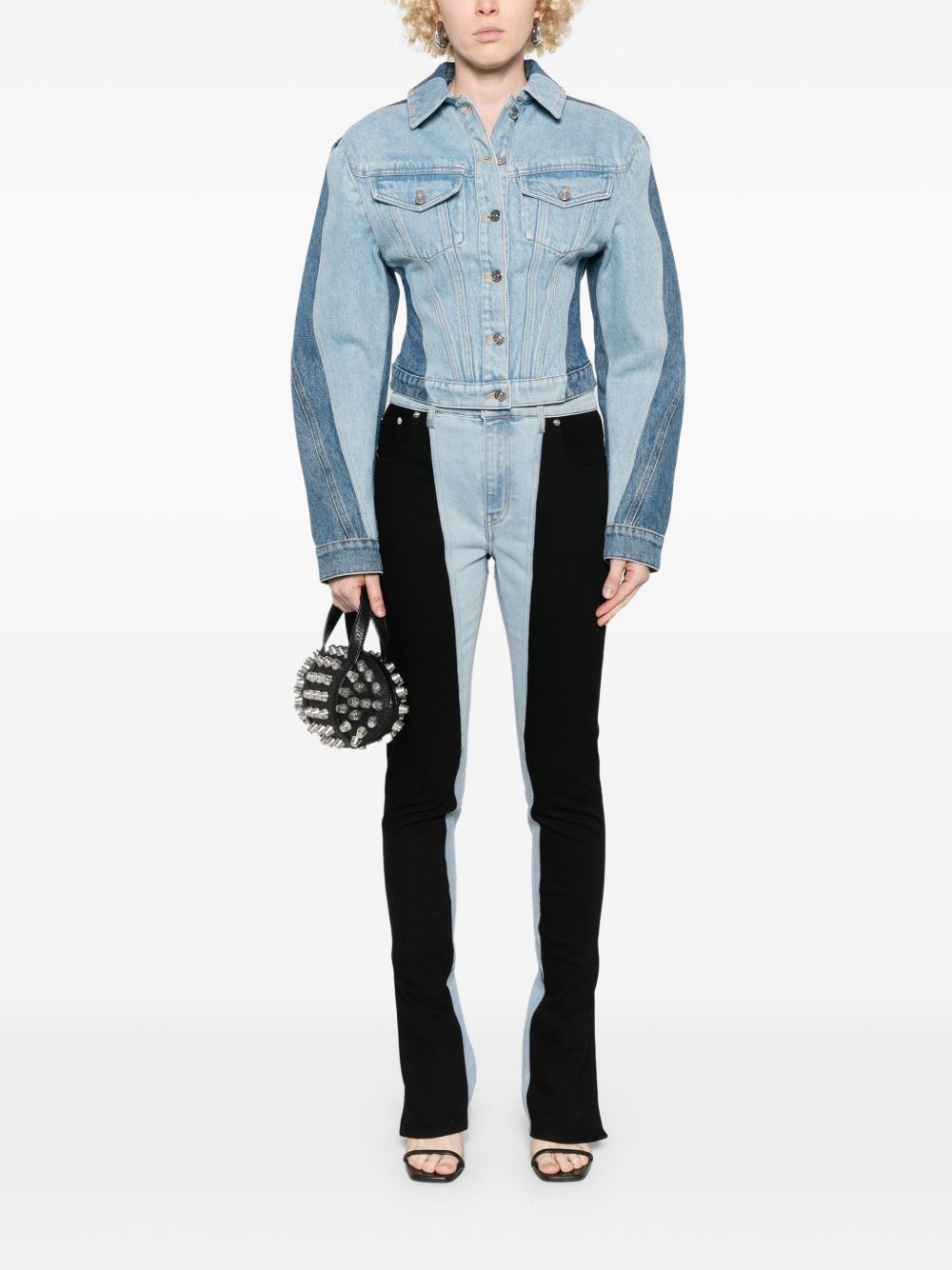 two-tone skinny jeans - 2