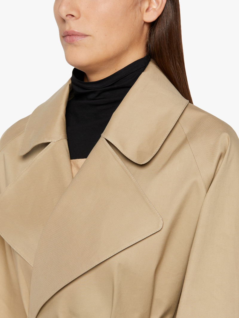 KINTORE FAWN BONDED COTTON TRENCH COAT | LR-1039 5