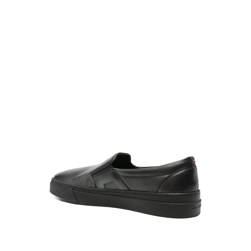 Santoni Black Loafers Men - 2