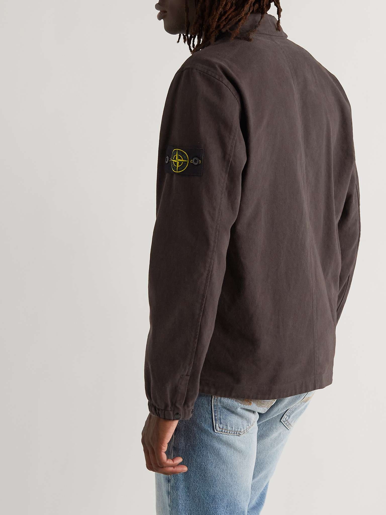 Logo-Appliquéd Cotton Overshirt - 4