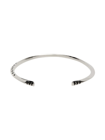 Lemaire Silver Twisted Stripes Bracelet outlook