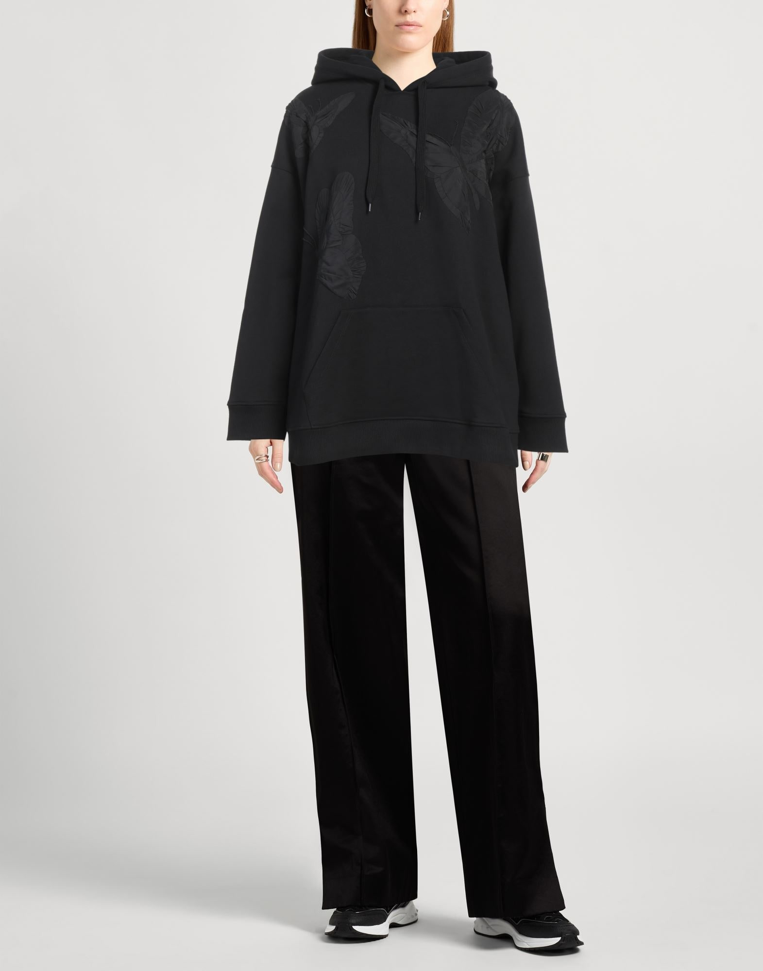 Black Women's Hooded Sweatshirt - 2