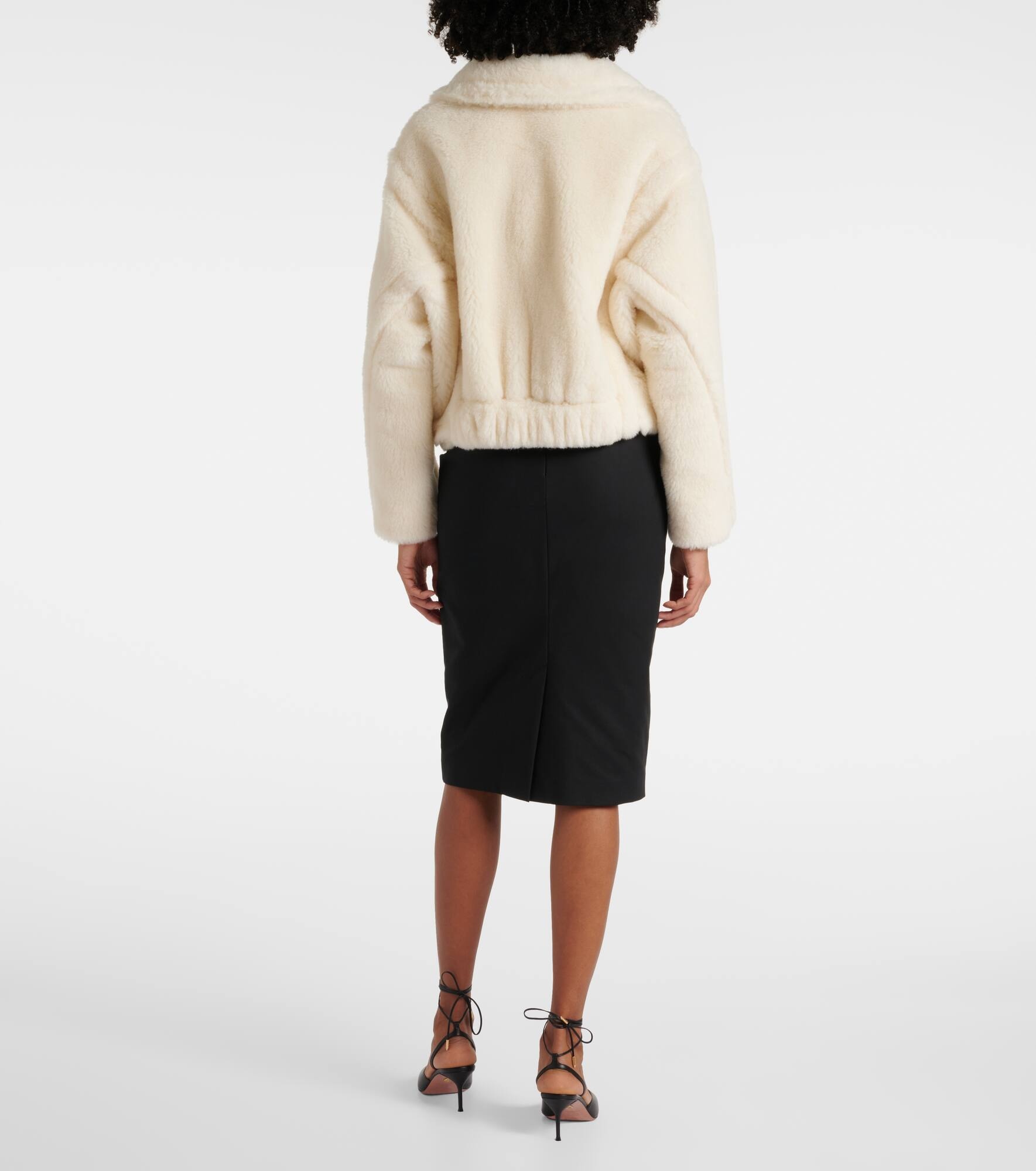 Oggeri alpaca, wool, and silk teddy coat - 3