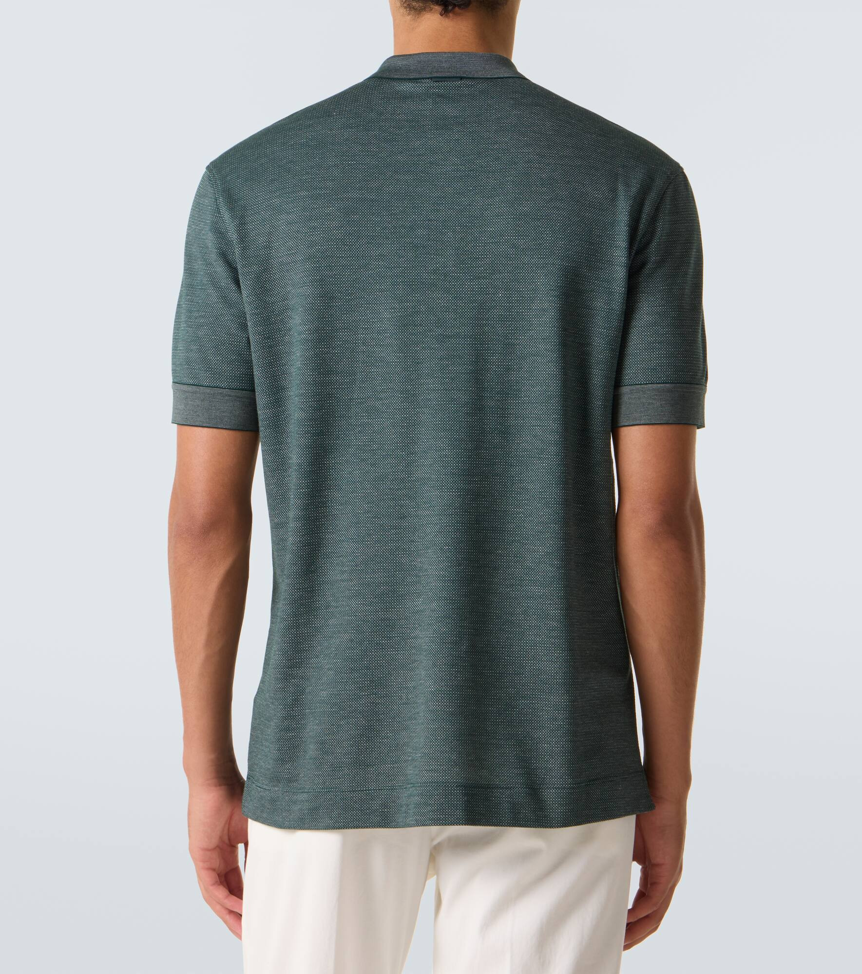 Cotton and silk polo shirt - 4