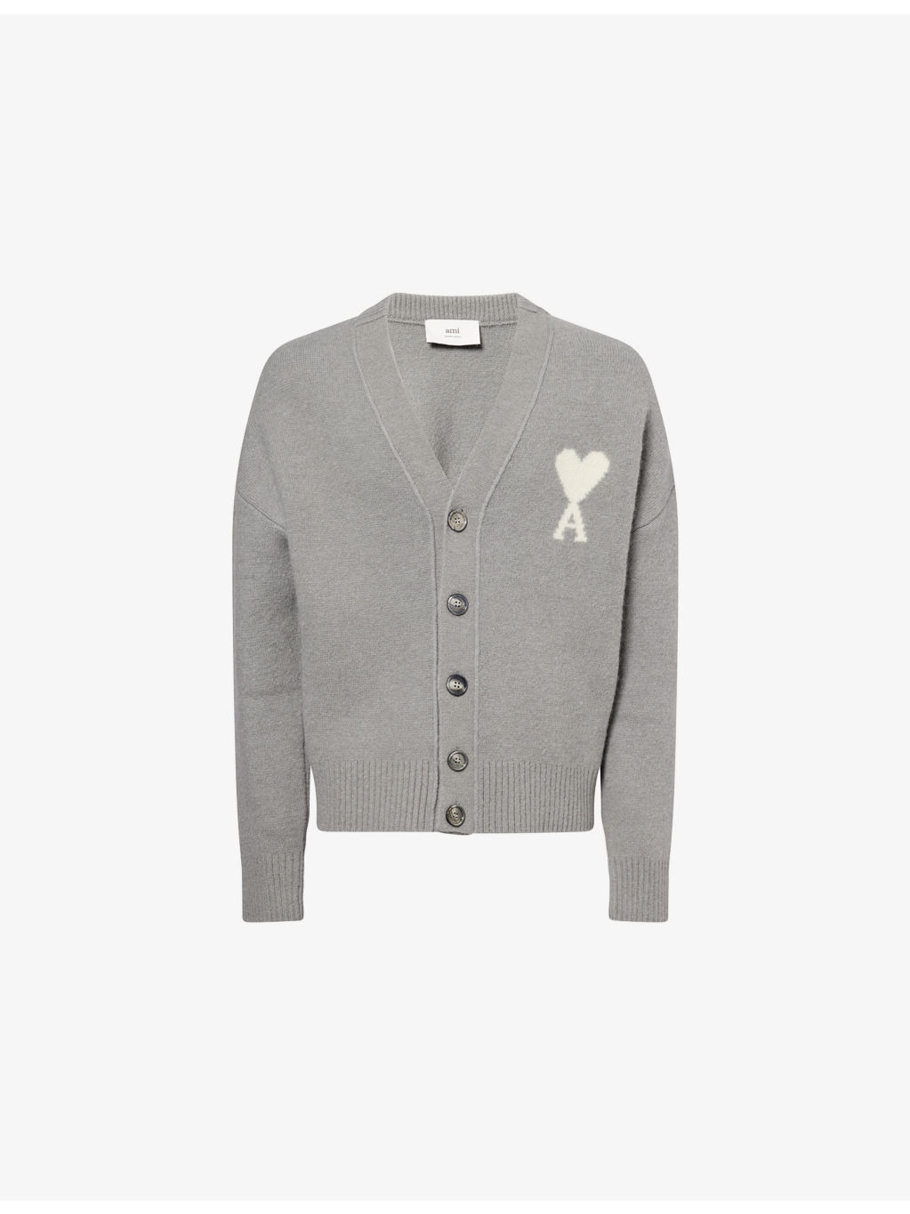 Logo-Intarsia Brushed Wool-Blend Cardigan - 1