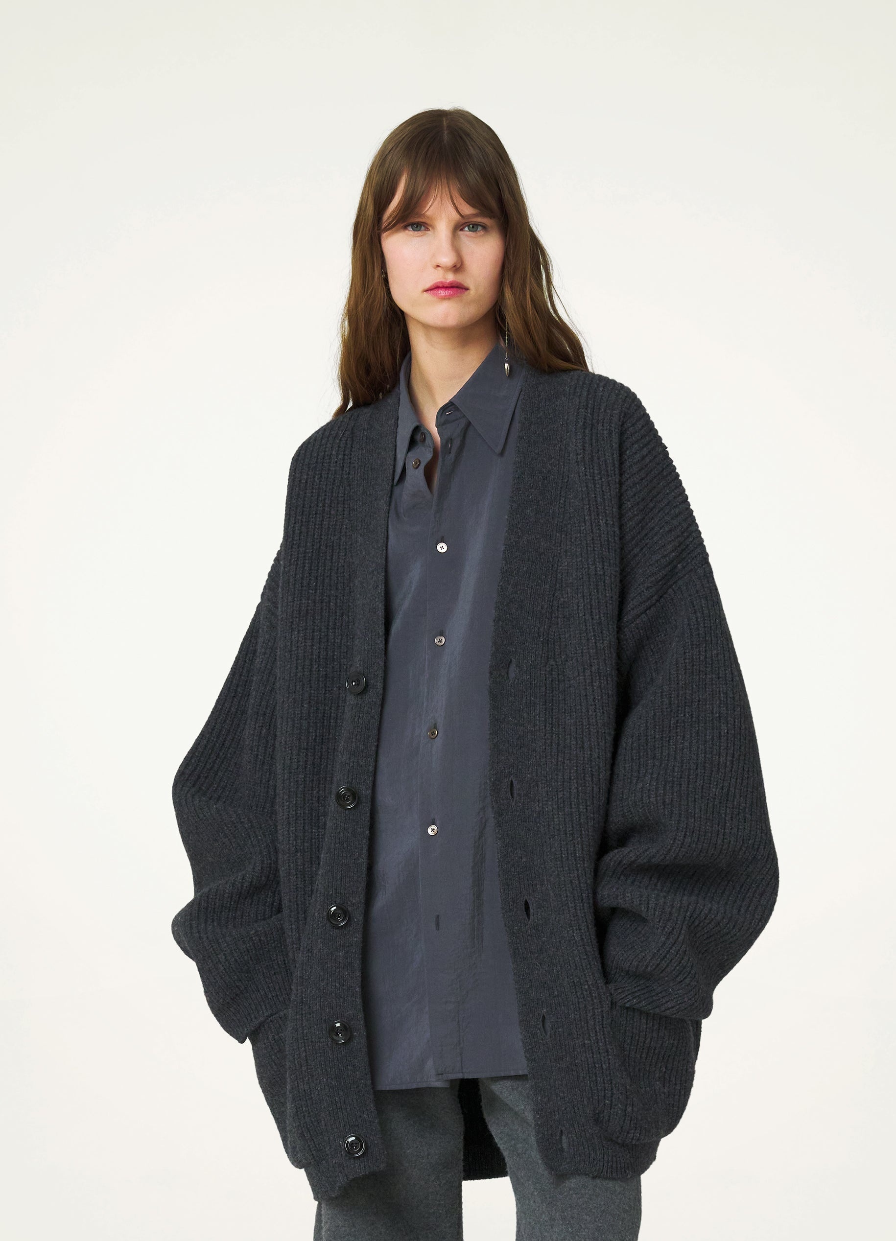 Lemaire FELTED CARDIGAN COAT | REVERSIBLE