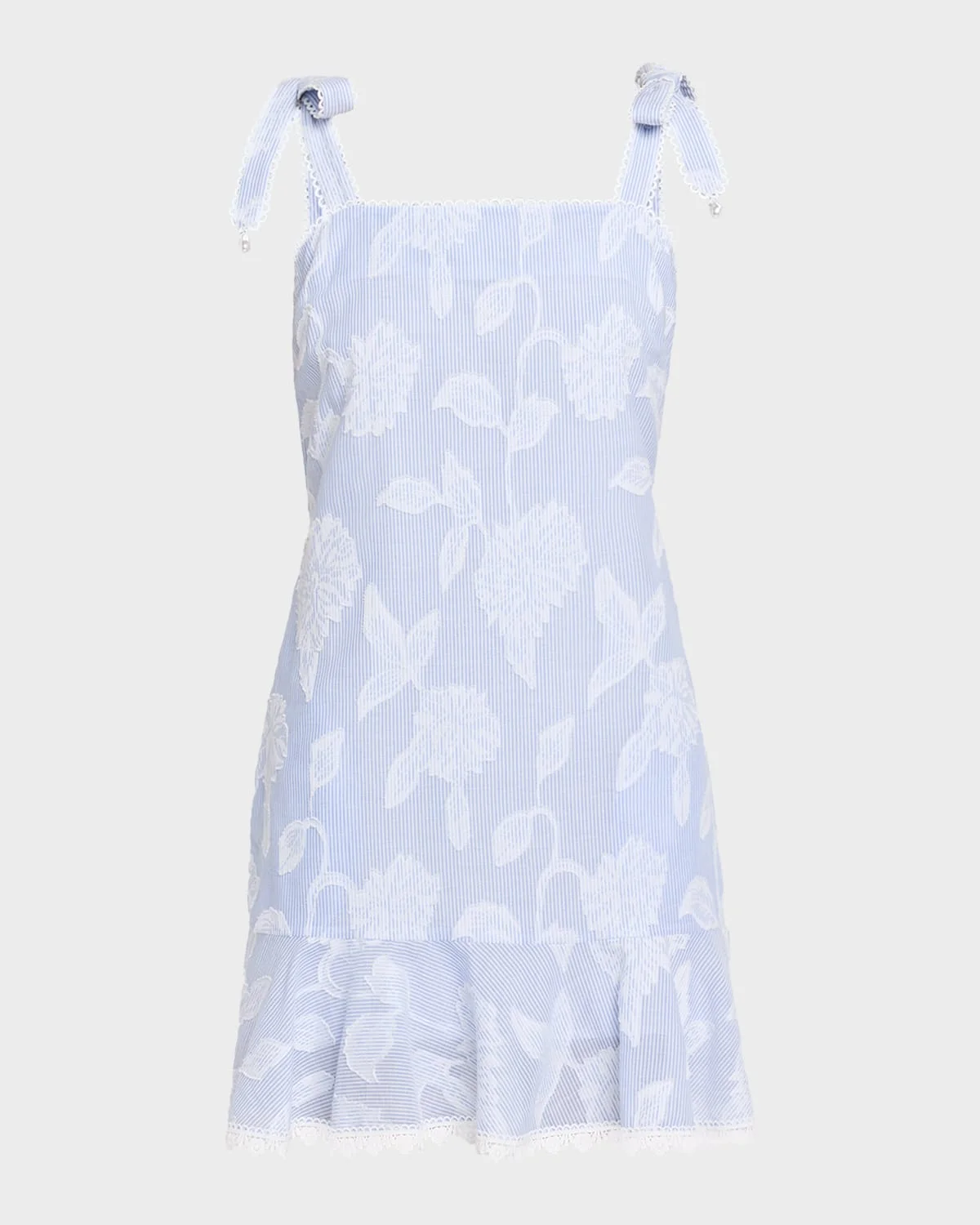 Darcey Floral Stripe Mini Dress - 1
