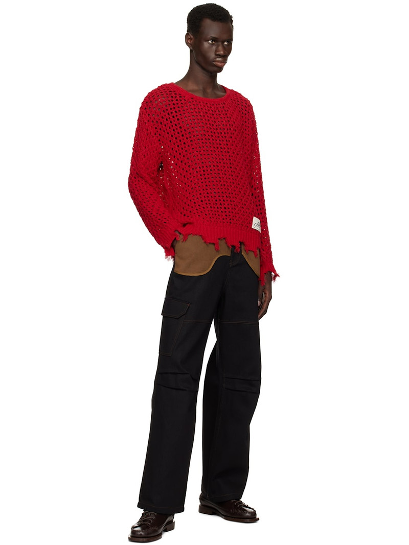 Andersson Bell Red Damaged Sweater outlook