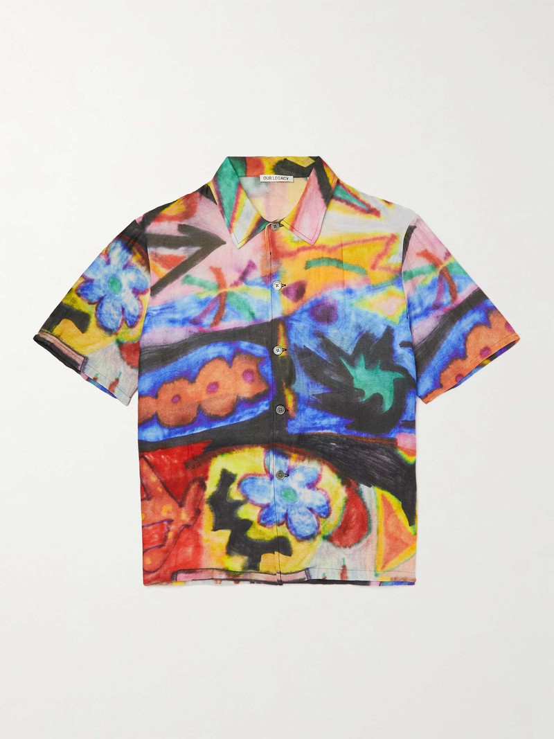 Printed Cotton and Silk-Blend Shirt 1