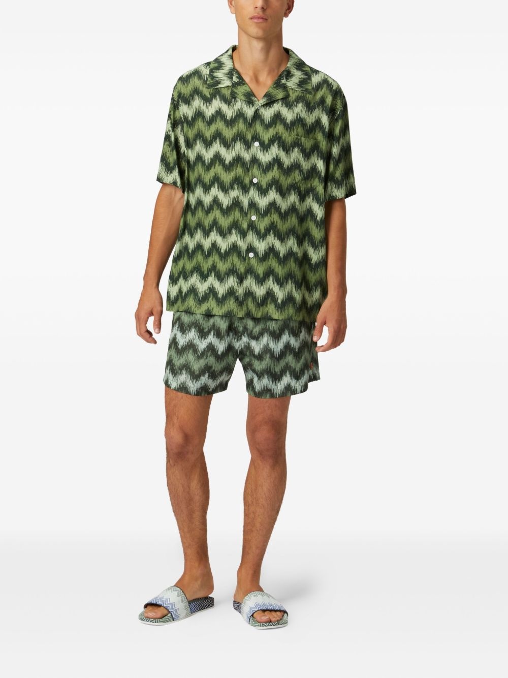 zigzag-print shirt - 2