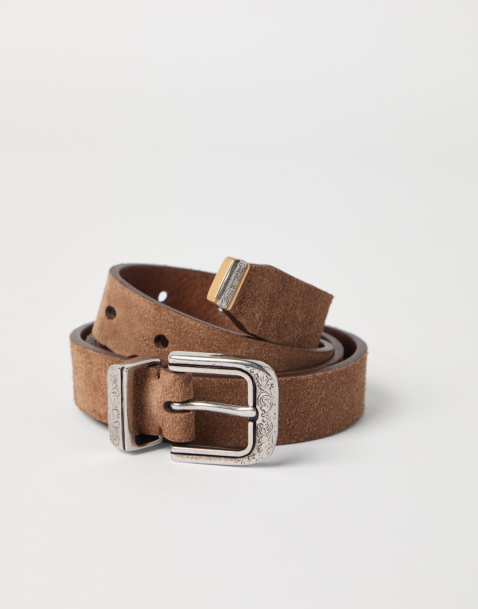 ベルト BRUNELLO CUCINELLI Precious leather belt with grain Precious belt for Woman in Black | Brunello Cucinelli