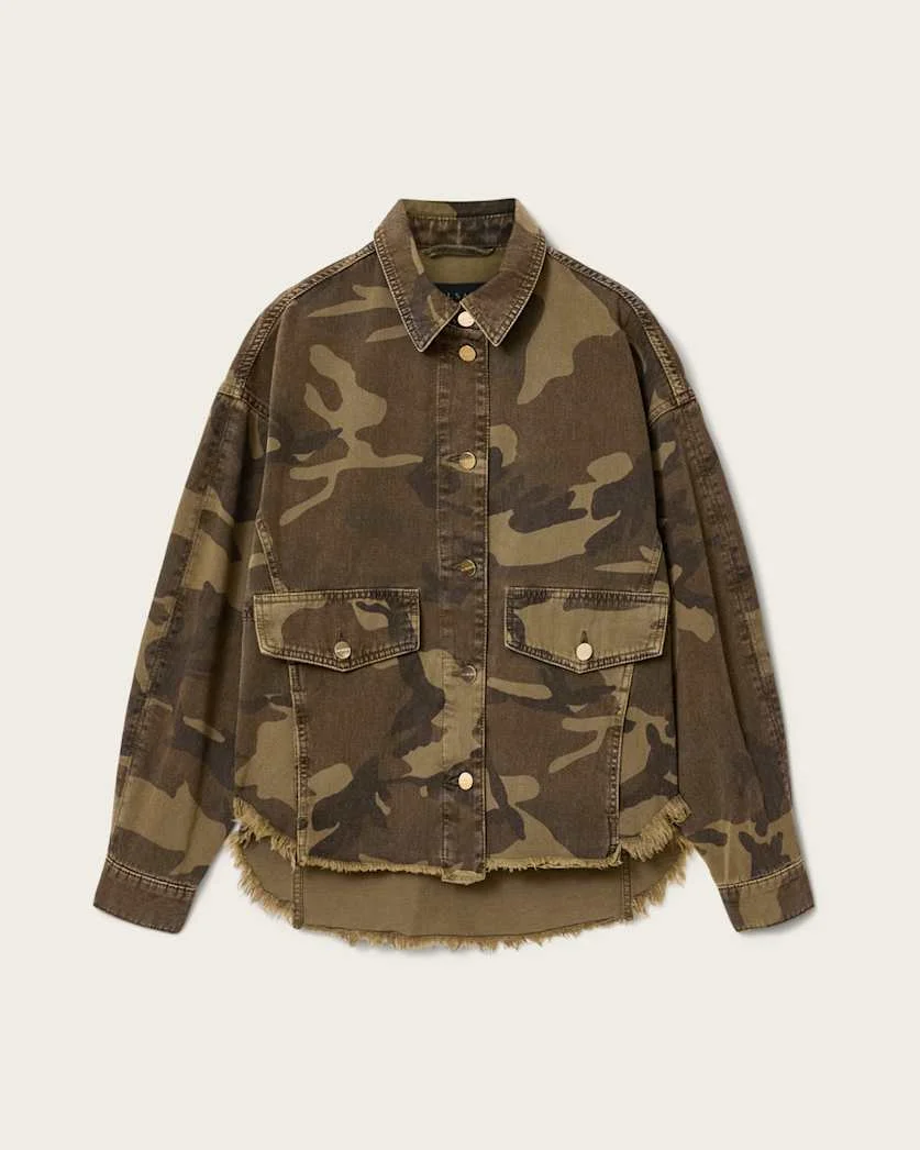 HETTIE OVERSIZED CAMO SHACKET - 1