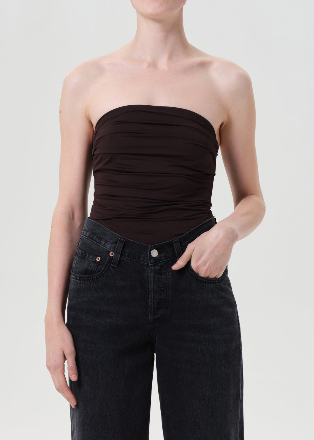 GWYNETH BODYSUIT IN CHOCOLATE - 2