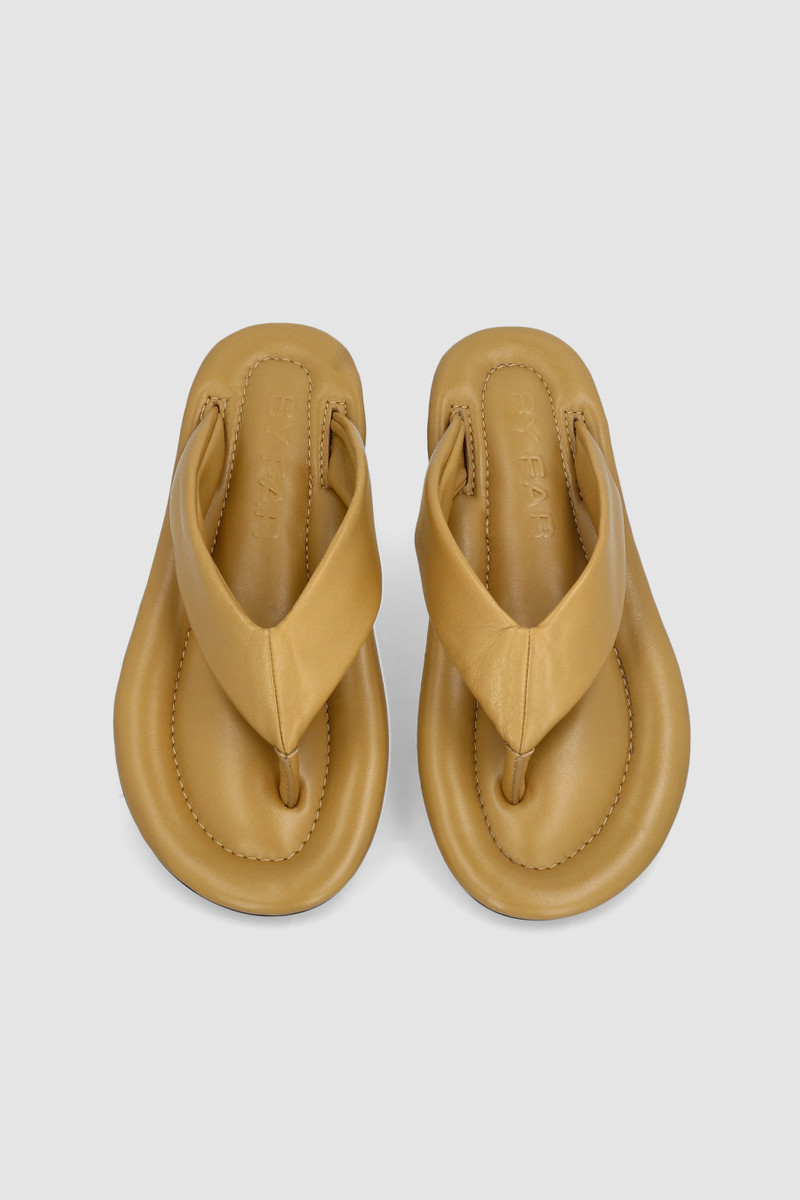 BY FAR DASHA CUMIN LAMB NAPPA LEATHER FLIP-FLOP SANDAL outlook
