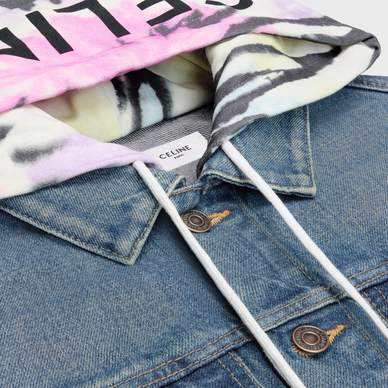 V-shaped trucker jacket in union wash denim 3