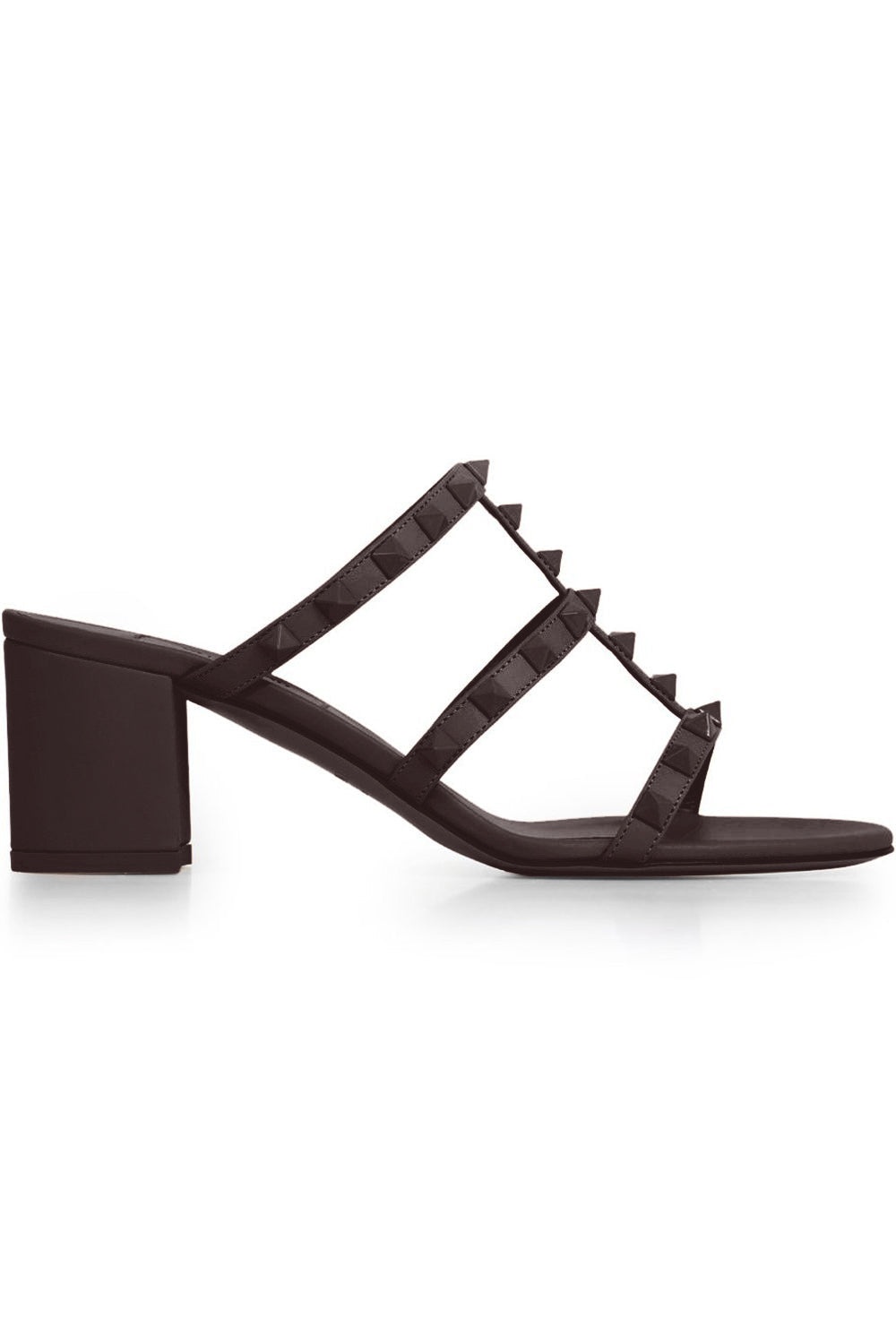 ROCKSTUD THREE STRAP 60MM MULE | EBANO - 2