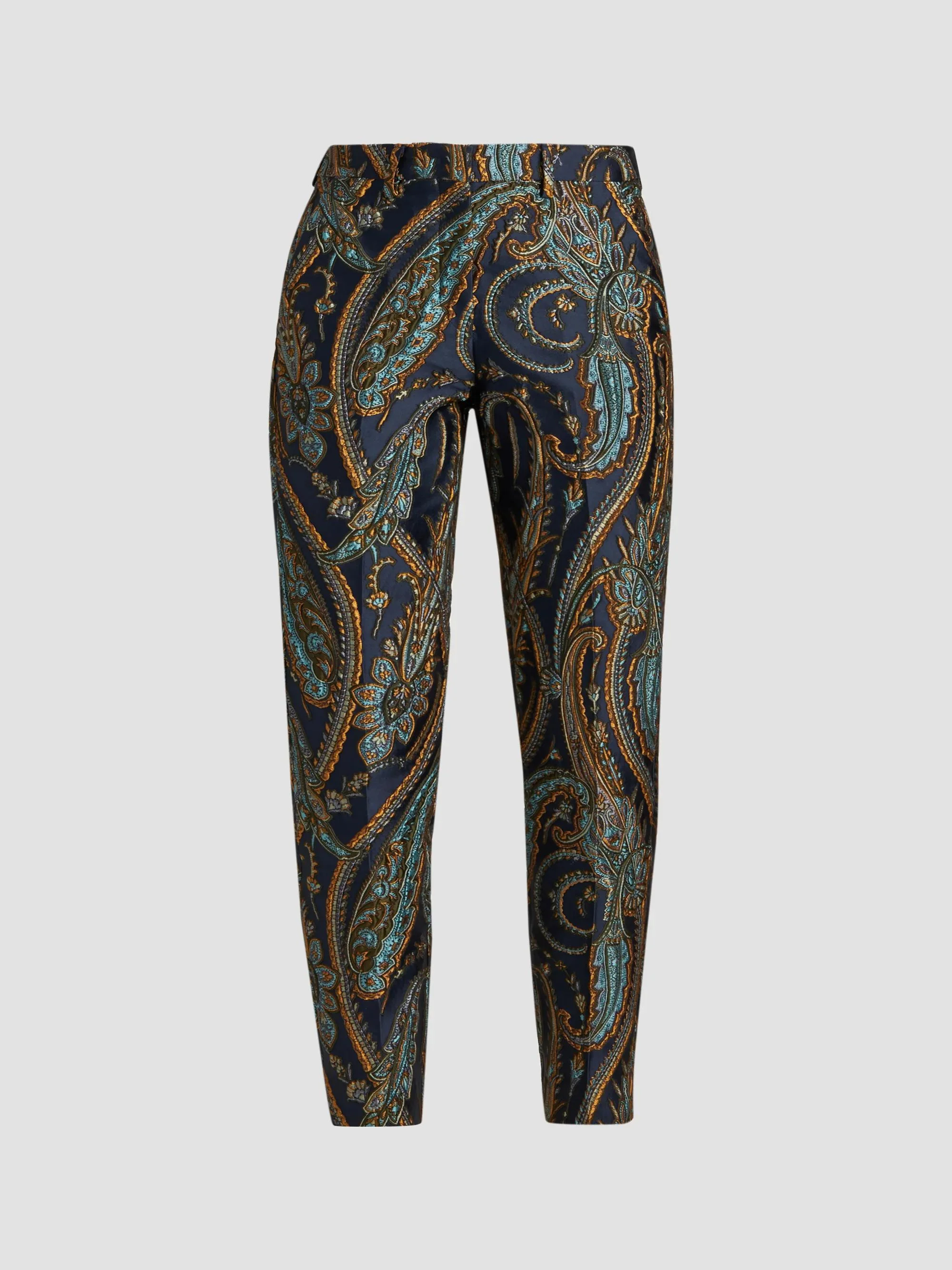Women's Satin Paisley Tapered Trousers - Multi - 1