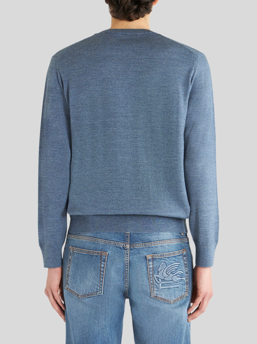 ROUND NECK WOOL JUMPER - 4