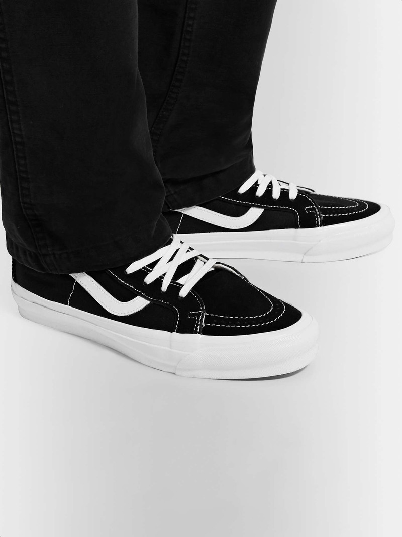 Vans UA OG SK8-Hi LX Leather-Trimmed Canvas High-Top Sneakers outlook