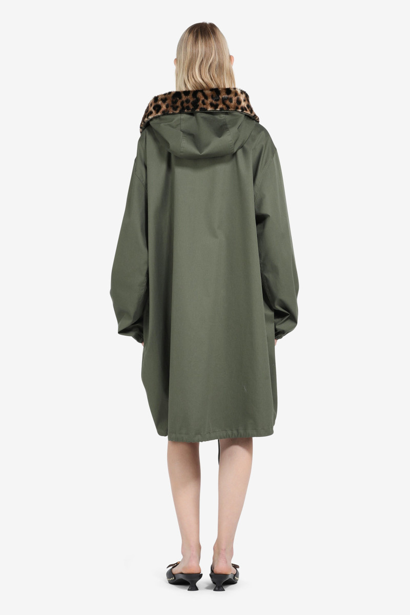 N°21 CONTRAST-COLLAR HOODED JACKET outlook