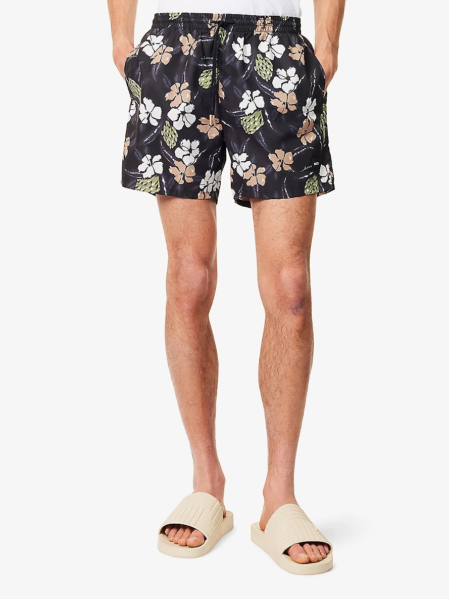 Piranha Floral-Pattern Swim Shorts - 3