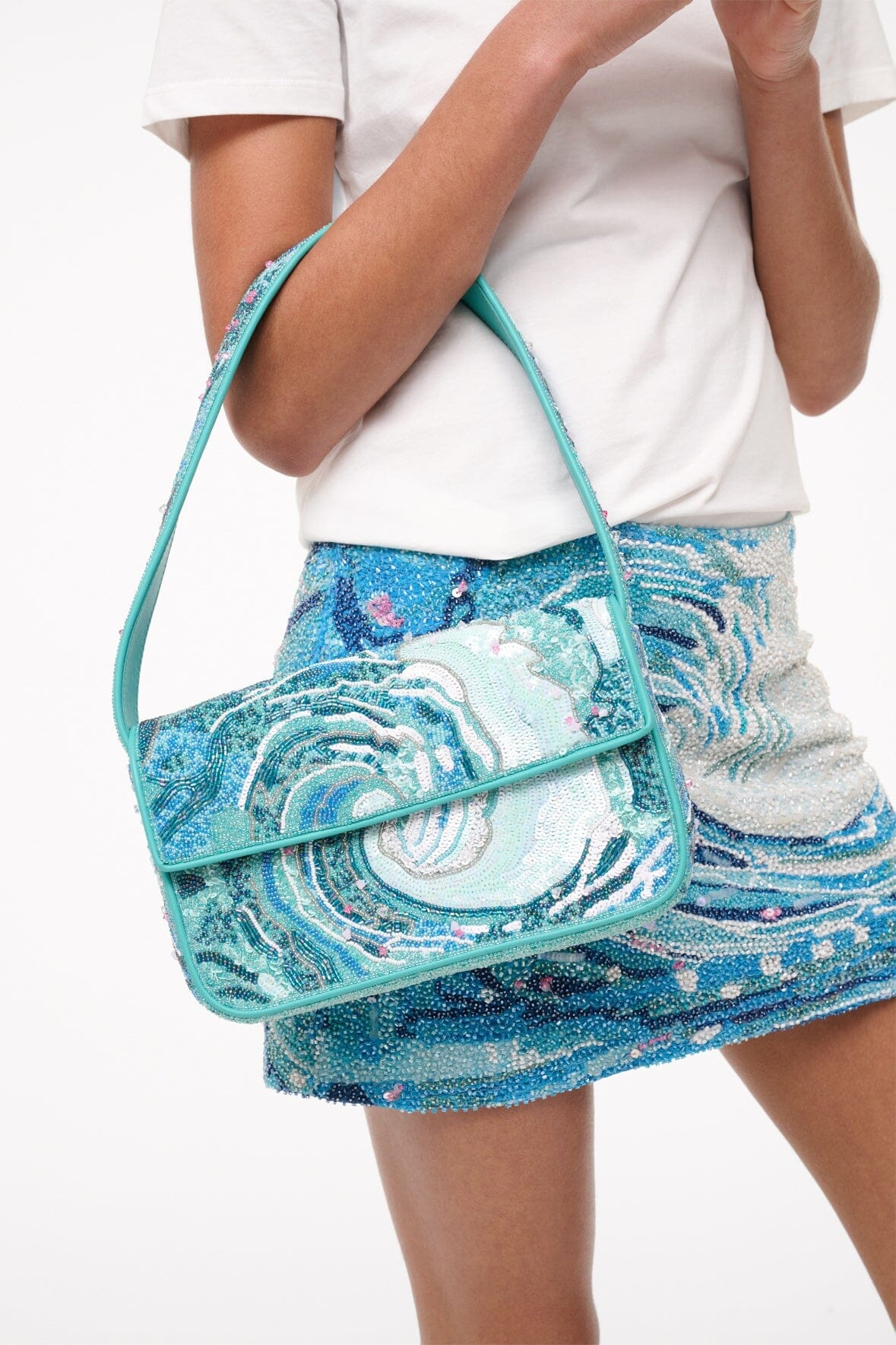 STAUD TOMMY BEADED BAG TIDAL WAVE - 4