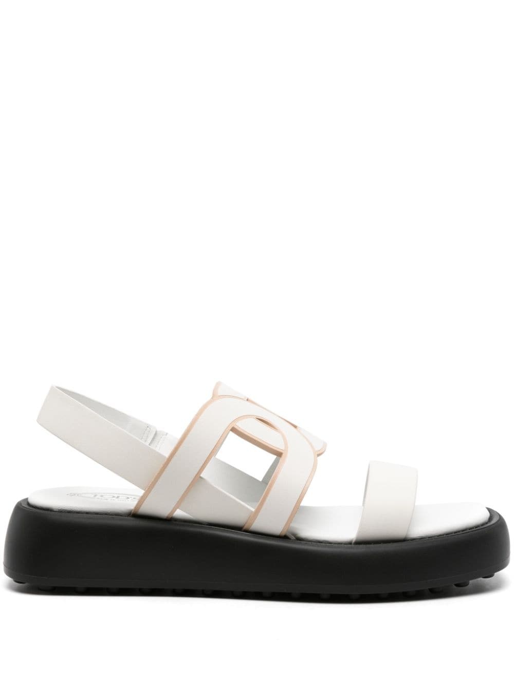 cut-out leather sandals - 1