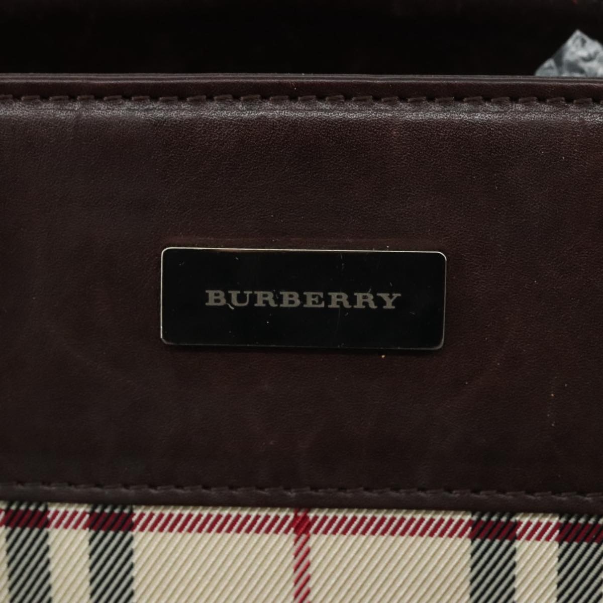Burberry Nova Check Hand Bag Canvas Beige - 16