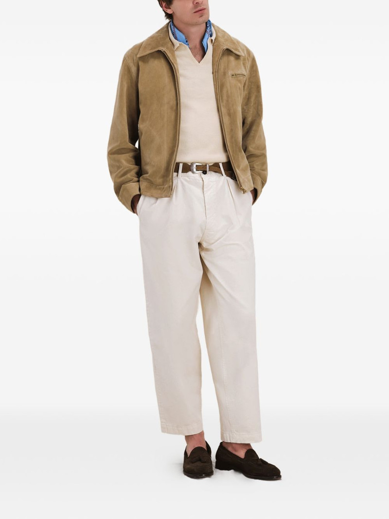 FORTELA Rhode zip suede leather jacket outlook