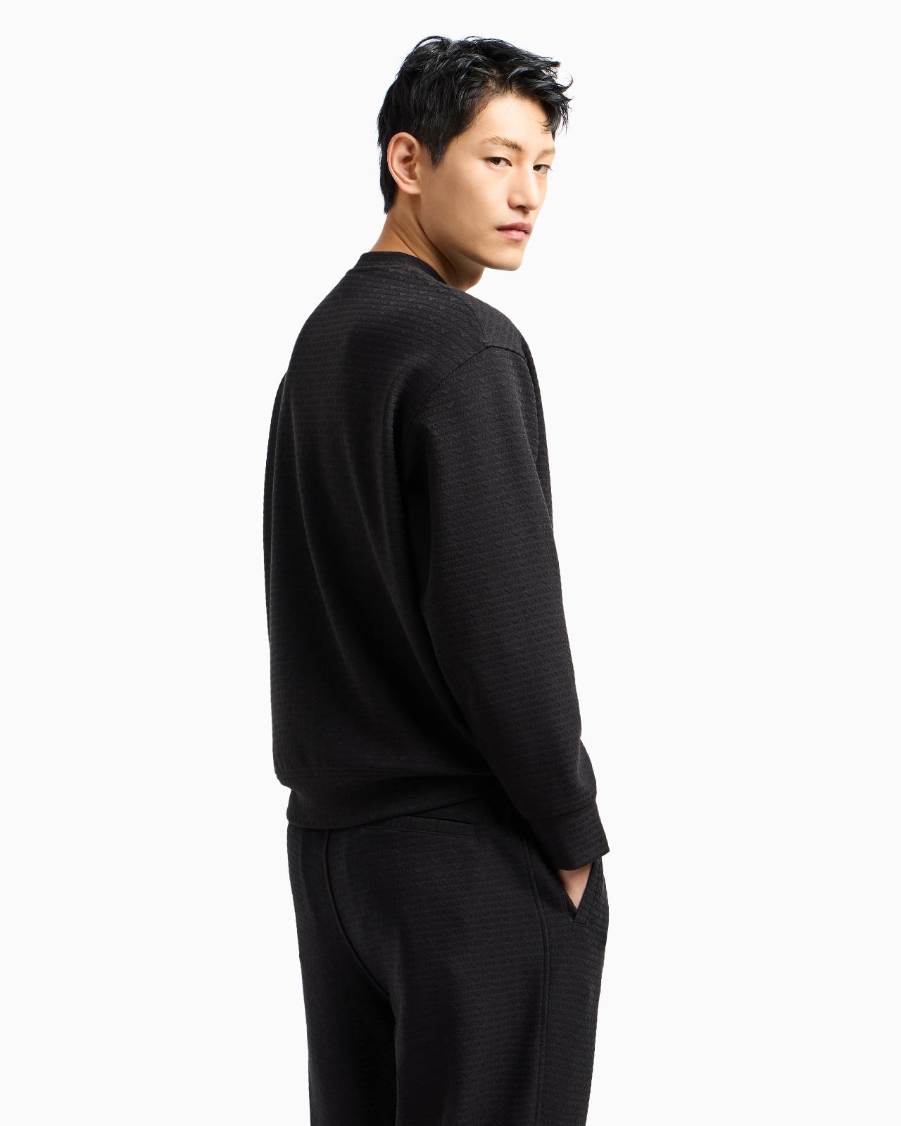 ASV LYOCELL BLEND JERSEY SWEATSHIRT WITH ALL-OVER LETTERING - 3
