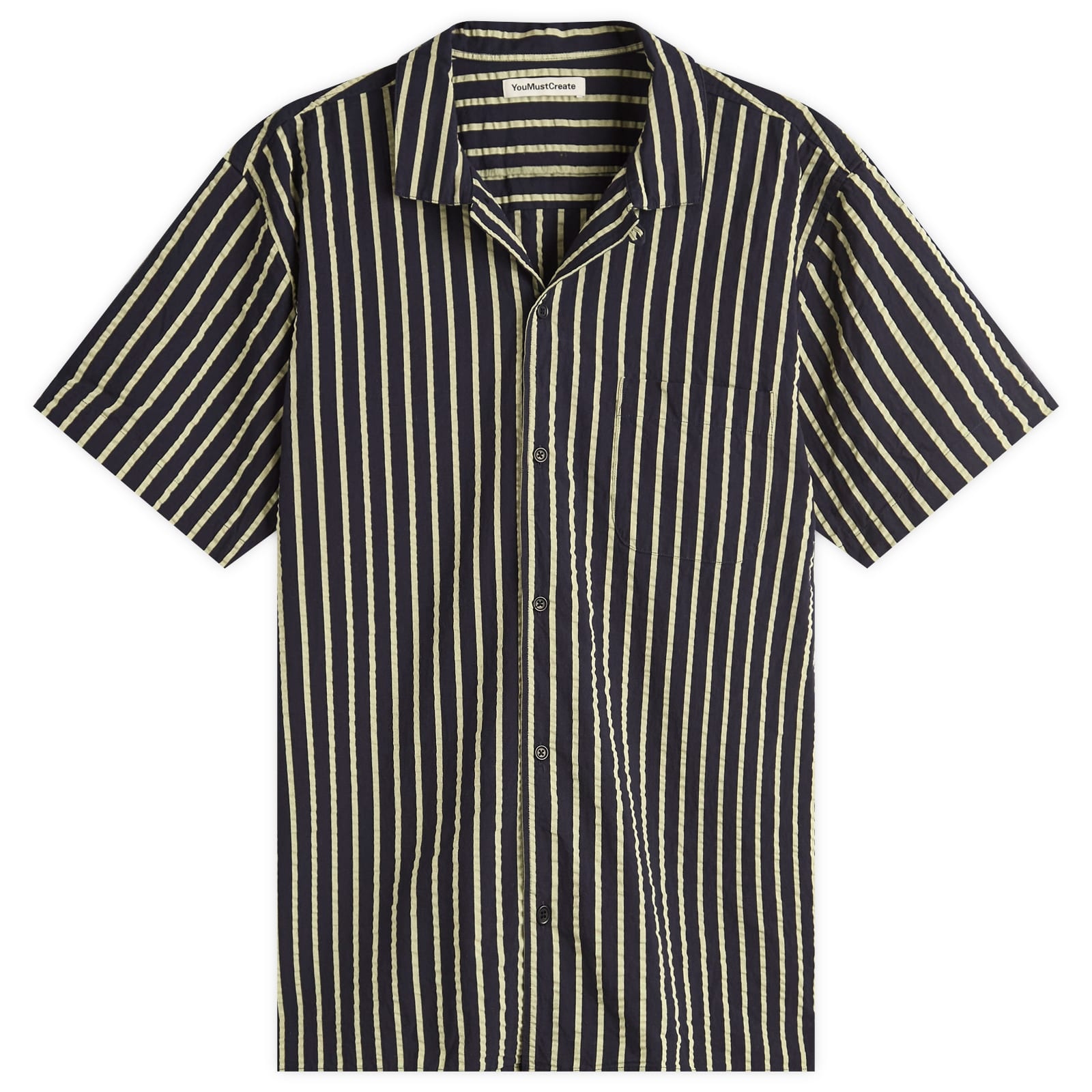 YMC Malick Seersucker Stripe Vacation Shirt - 1