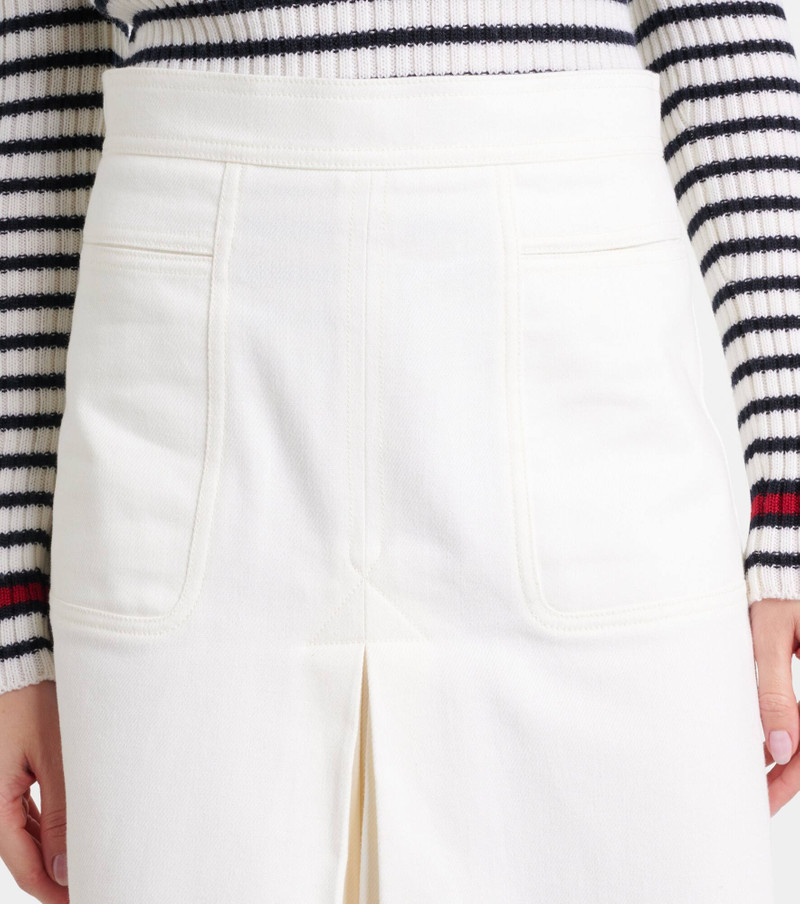 Renoir pleated cotton midi skirt 4