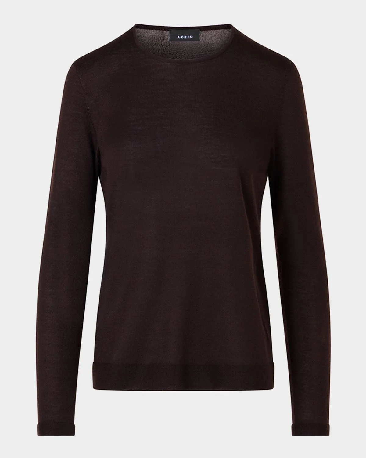 Cashmere-Silk Fine Gauge Knit Sweater - 1
