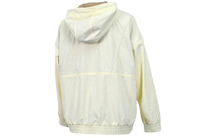(WMNS) New Balance Living Series Athleisure Casual Sports Hooded Woven Jacket Creamy White AWJ21314- - 2