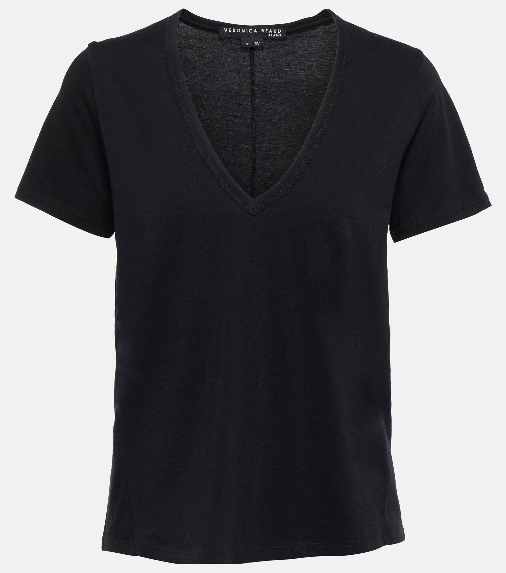 Cindy V-neck cotton T-shirt - 1