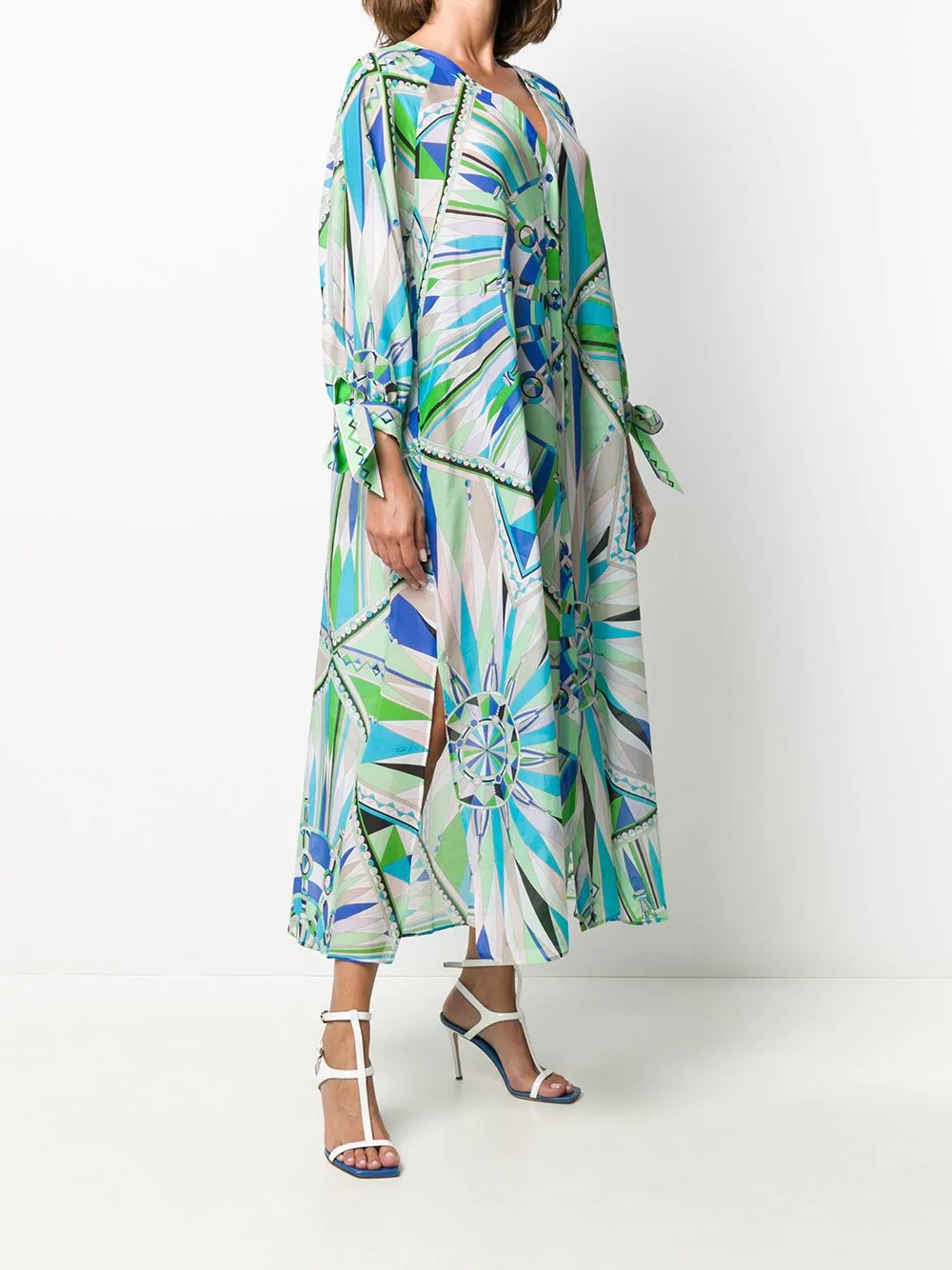 geometric print beach dress - 3