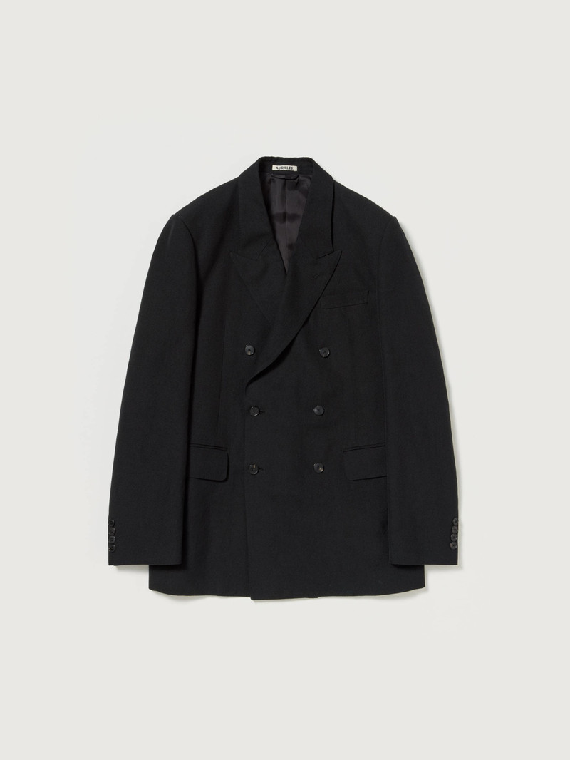 WOOL COTTON LINEN OX DOUBLE-BREASTED JACKET 1