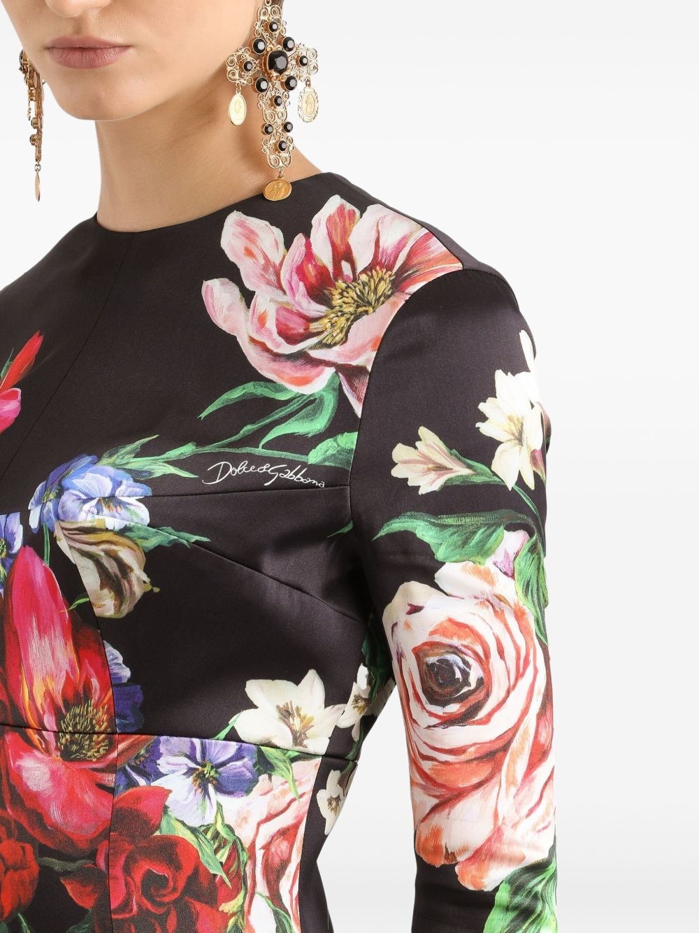 floral-print midi dress - 5