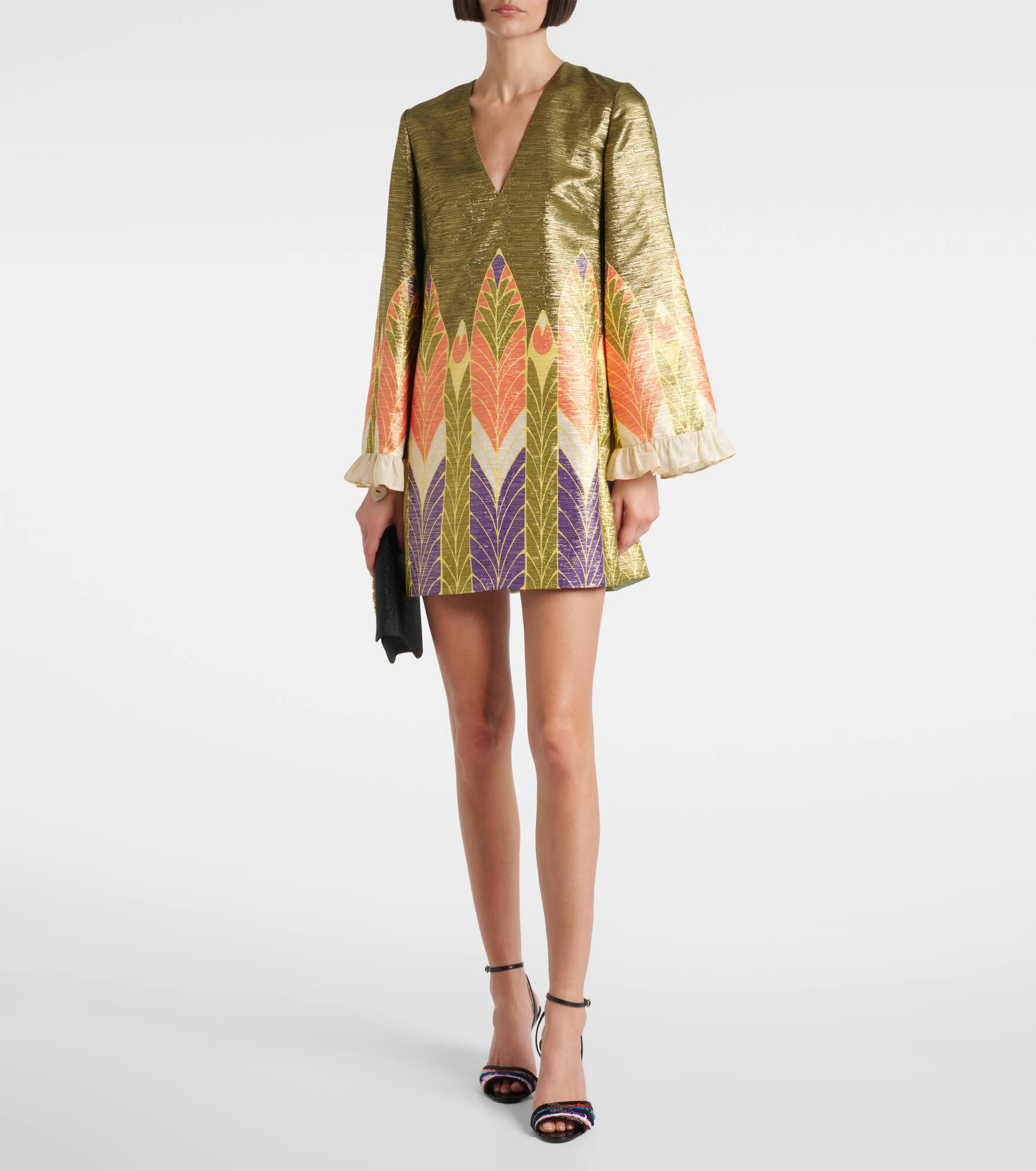Escape printed silk-blend minidress - 2