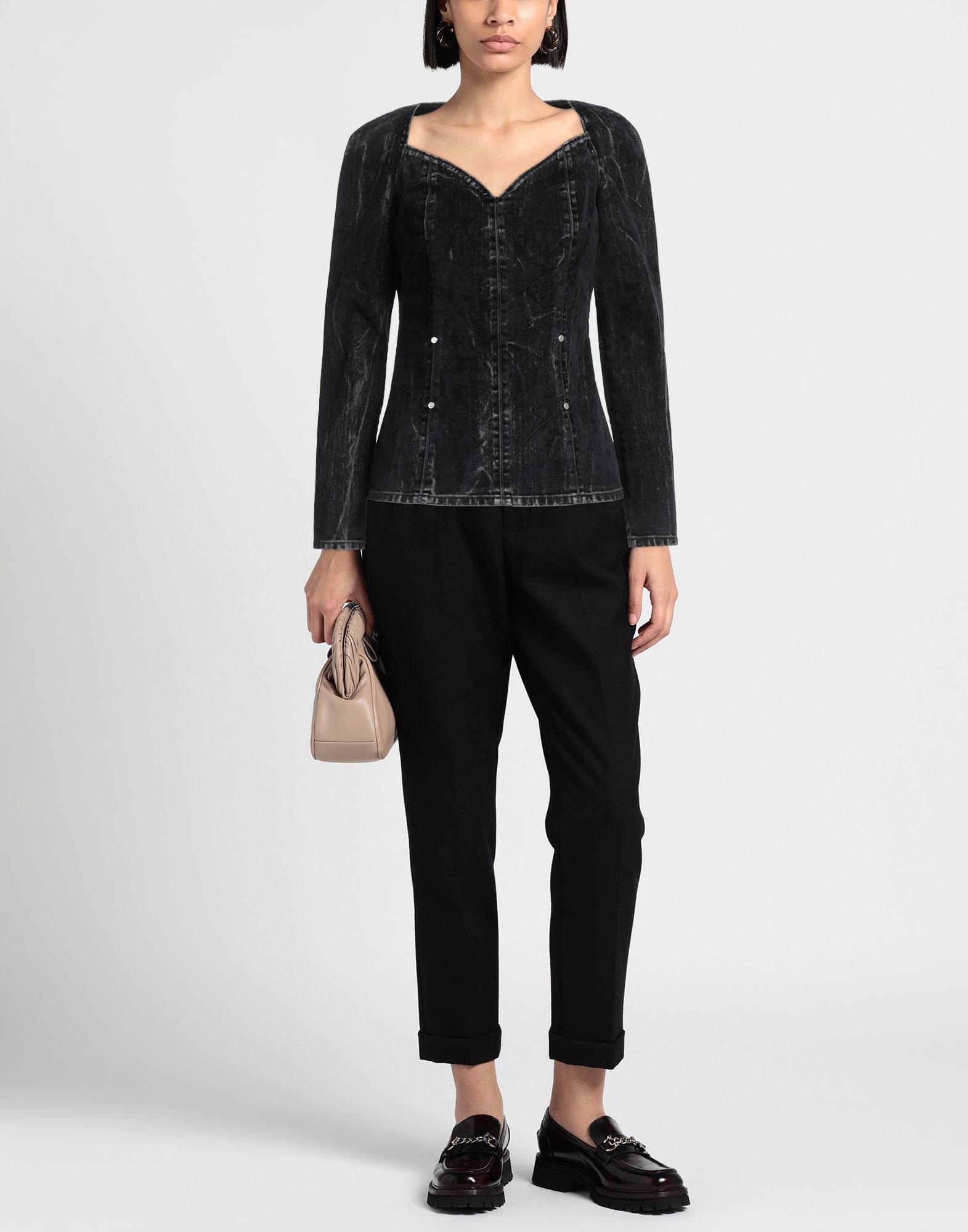 Black Women's Denim Shirt - 2