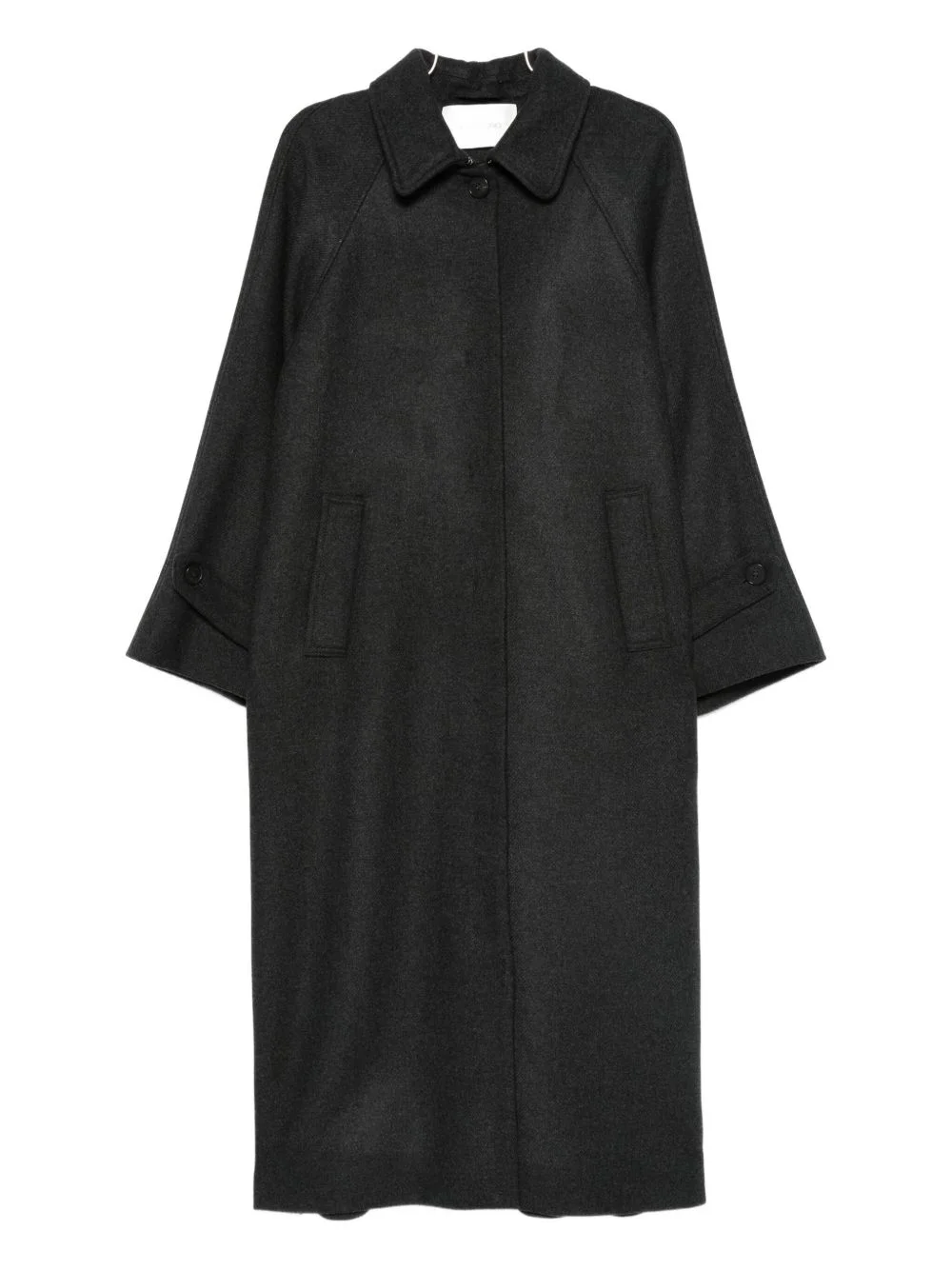 raglan-sleeve single-breasted coat - 1