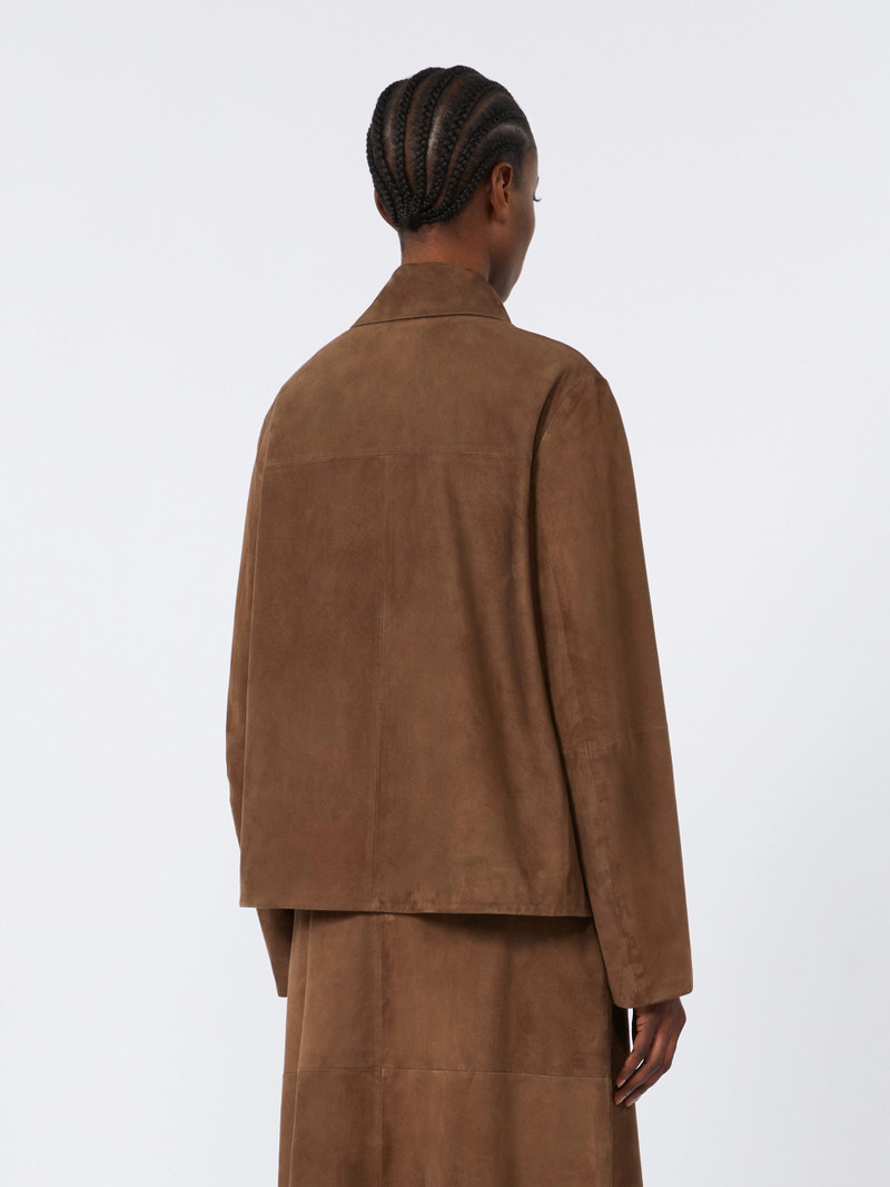 CLOE Suede shacket - DARK BROWN 4